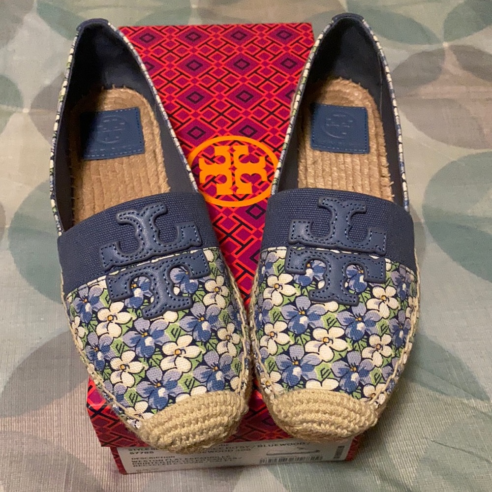 Tory Burch espadrille flats.